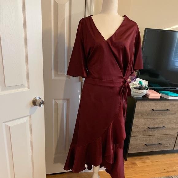 Soprano Dresses & Skirts - Cabernet colored wrap dress Soprano Dresses & Skirts - Cabernet colored wrap dress